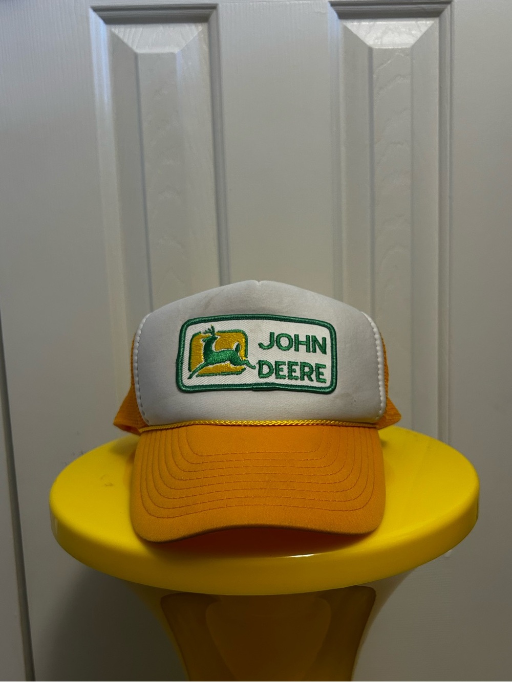 Yellow & White John Deere Hat